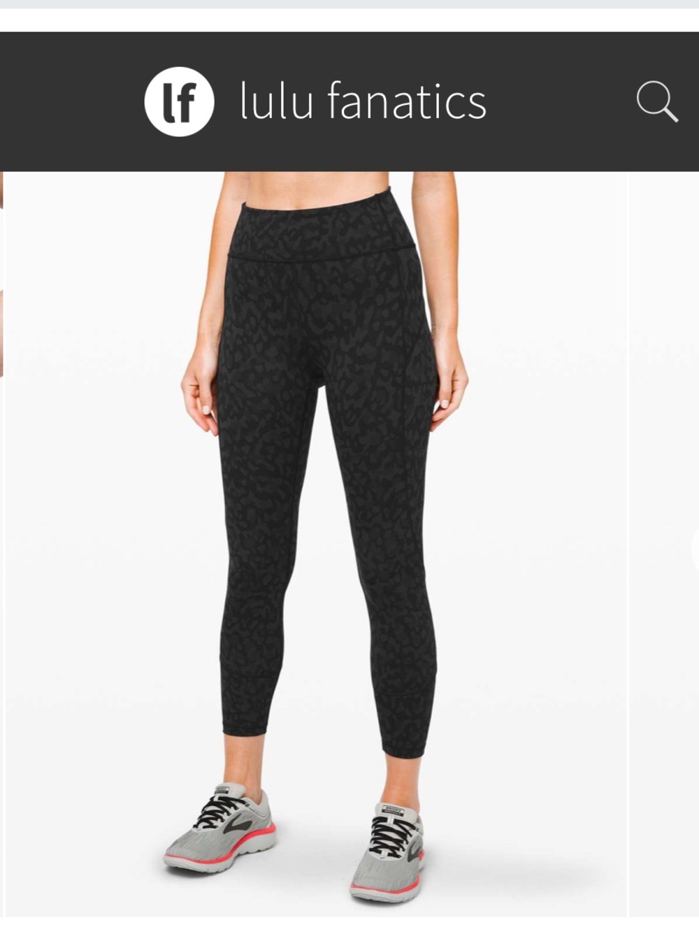 Lululemon In Movement Tight 25" Everlux Sz 4 Formation Camo Deep Coal Multi